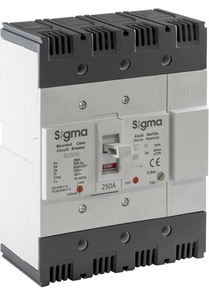 4B160100 4X100A 25KA Termik Manyetik Şalter 80-100A Ayarlı