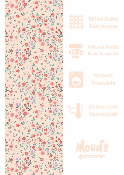 Miniso Desenli Yuvarlak Süet Dertsiz Masa Örtüsü