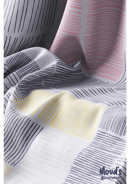 Lila Çizgili Desenli Süet Dertsiz Masa Örtüsü modelleri