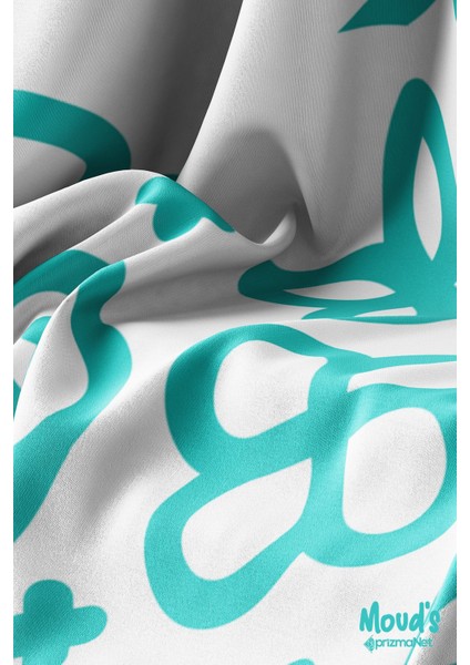 Beyaz Flora Serisi Desenli Süet Dertsiz Masa Örtüsü modelleri