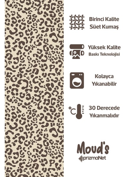 Kahverengi Benekler Desenli Süet Dertsiz Masa Örtüsü fiyatları