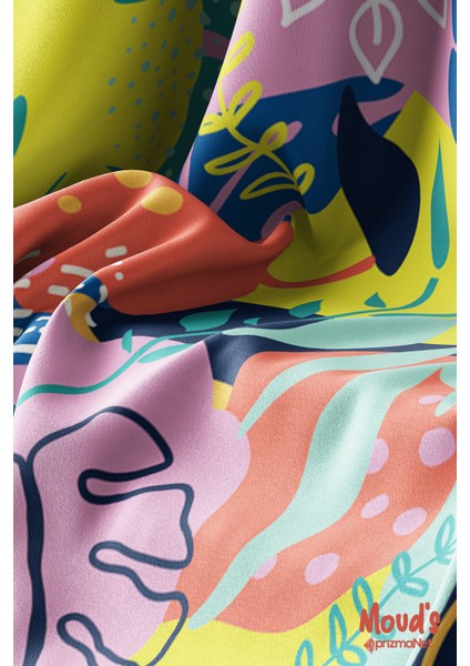 Renkli Yapraklar Desenli Süet Dertsiz Masa Örtüsü modelleri