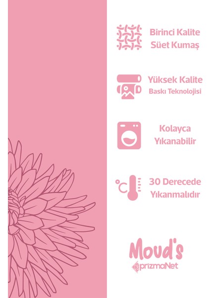 Pembe Pastel Çizgi Desenli Yuvarlak Süet Dertsiz Masa Örtüsü fiyatları