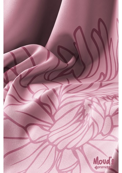 Pembe Pastel Çizgi Desenli Yuvarlak Süet Dertsiz Masa Örtüsü modelleri