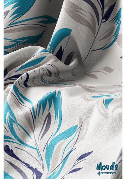 Mavi Çiçek Desenli Yuvarlak Süet Dertsiz Masa Örtüsü modelleri