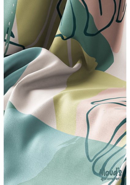 Yeşil Bahçe Desenli Süet Dertsiz Masa Örtüsü modelleri