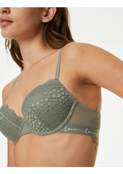 3'lü Dantel Detaylı Destekli Balcony Sütyen