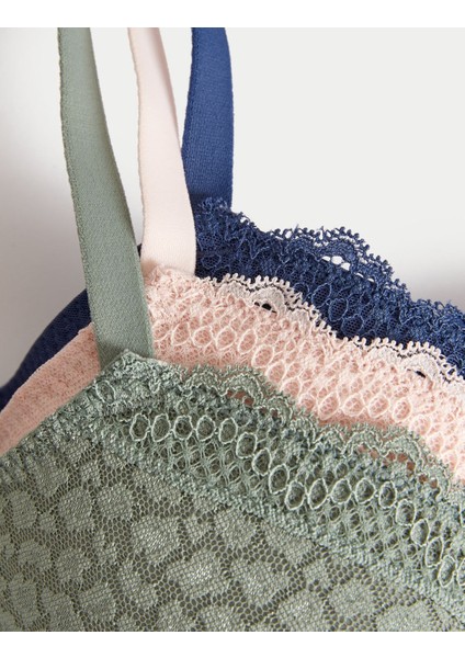 3'lü Dantel Detaylı Destekli Balcony Sütyen fırsatları