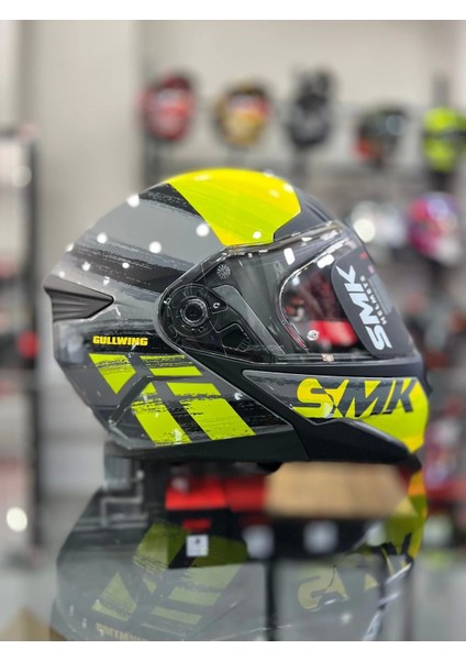 Gullwing Tourleader Çene Açılır Kask Gri Sarı fiyatları