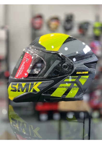 Gullwing Tourleader Çene Açılır Kask Gri Sarı modelleri
