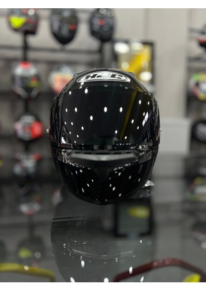 C10 Kapalı Motosiklet Kaskı Parlak Siyah Şeffaf Vizörlü fiyatları