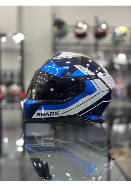 Skwal I3 Rhad Kapalı Kask Şeffaf Vizörlü Ledli