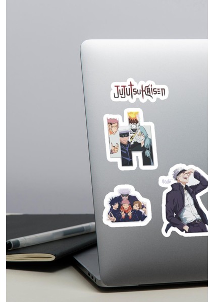 Jujutsu Kaisen Anime Temalı Sticker Seti Ajanda Laptop Telefon Sticker Seti 13 Adet