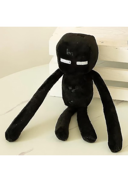 Ithal Kumaş Minecraft Black Enderman Karakter Figür Peluş Oyuncak Uyku & Oyun Arkadaşı 37 Cm.