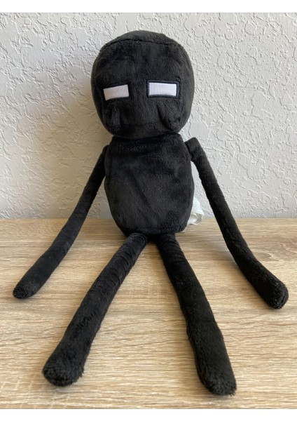 Ithal Kumaş Minecraft Black Enderman Karakter Figür Peluş Oyuncak Uyku & Oyun Arkadaşı 37 Cm.