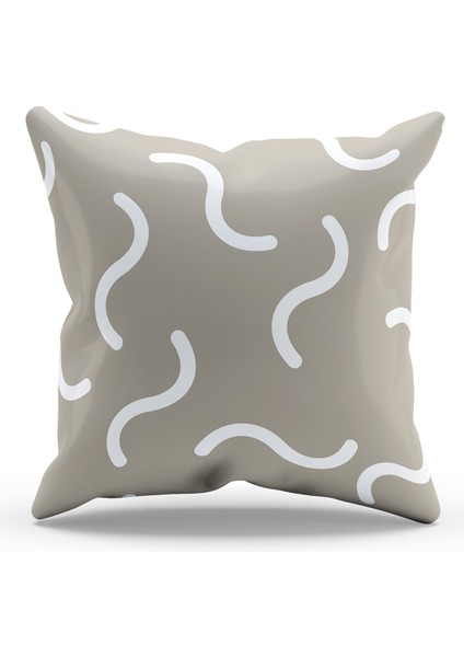 Çift Tarafı Baskılı Sofas - 3 Desenli Süet Kırlent Kılıfı