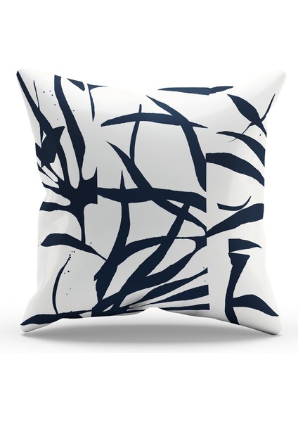 Çift Tarafı Baskılı Omegu - 1 Desenli Süet Kırlent Kılıfı