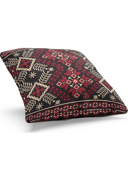 Çift Tarafı Baskılı Anatolia-11 Desenli Süet Kırlent Kılıfı fiyatları