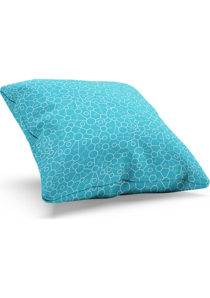 Çift Tarafı Baskılı Atoms Desenli Süet Kırlent Kılıfı fiyatları