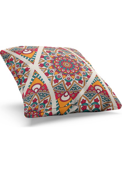 Çift Tarafı Baskılı India Pattern-3 Desenli Süet Kırlent Kılıfı fiyatları