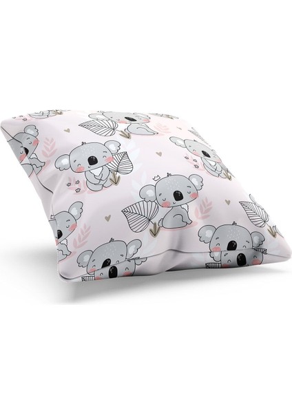 Çift Tarafı Baskılı Koala Desenli Süet Kırlent Kılıfı fiyatları