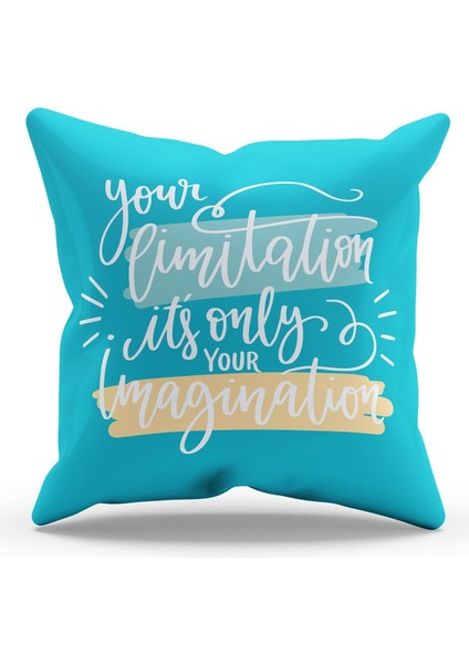 Çift Tarafı Baskılı Motivation Type-2 Desenli Süet Kırlent Kılıfı