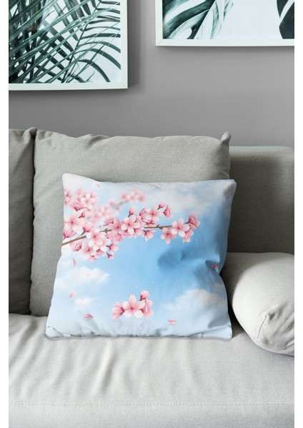 Çift Tarafı Baskılı Japon Baharı - 3 Desenli Süet Kırlent Kılıfı modelleri