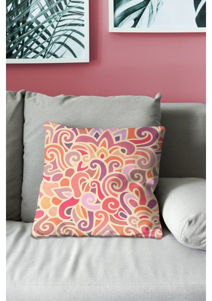 Çift Tarafı Baskılı Mix-2 Desenli Süet Kırlent Kılıfı modelleri