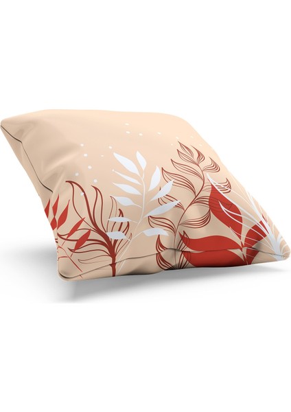 Çift Tarafı Baskılı Sonbahar Yaprakları - 2 Desenli Süet Kırlent Kılıfı fiyatları