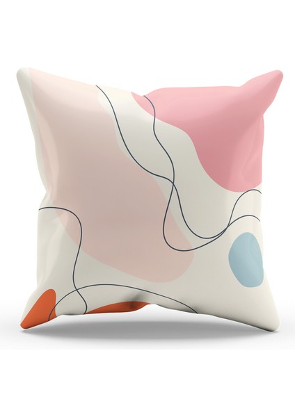 Çift Tarafı Baskılı Quiet-2 Desenli Süet Kırlent Kılıfı