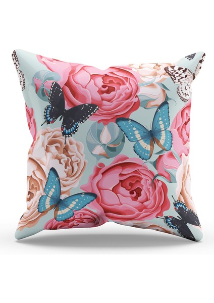 Çift Tarafı Baskılı Classic Pattern - 3 Desenli Süet Kırlent Kılıfı