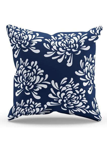 Çift Tarafı Baskılı Japanese-1 Desenli Süet Kırlent Kılıfı