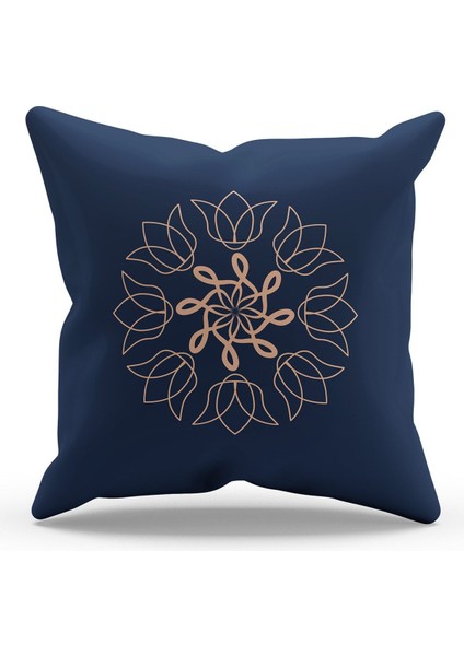 Çift Tarafı Baskılı Gri Soft Night-3 Desenli Süet Kırlent Kılıfı