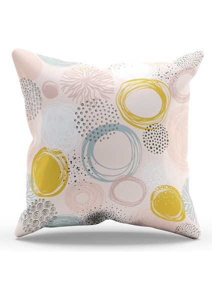 Çift Tarafı Baskılı Xero Floral-2 Desenli Süet Kırlent Kılıfı