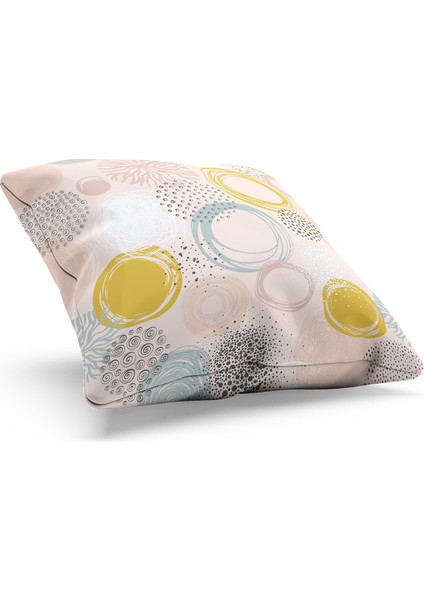 Çift Tarafı Baskılı Xero Floral-2 Desenli Süet Kırlent Kılıfı