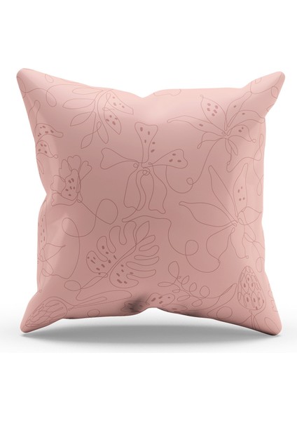 Çift Tarafı Baskılı Hope Fell-4 Desenli Süet Kırlent Kılıfı