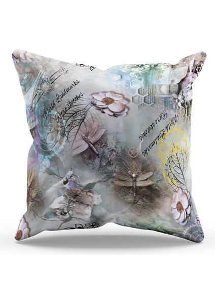 Çift Tarafı Baskılı Classic Pattern Desenli Süet Kırlent Kılıfı