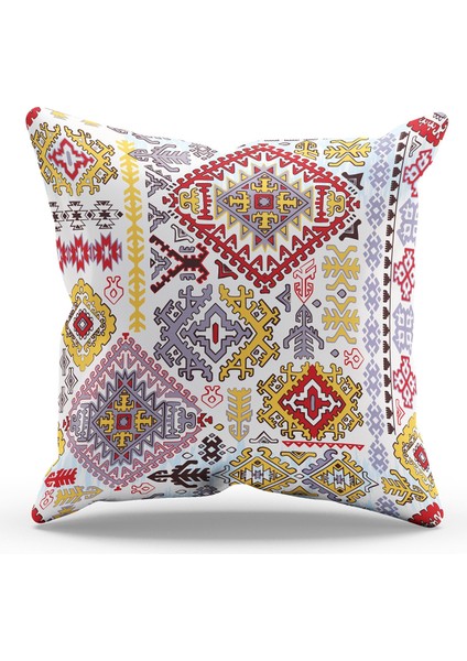 Çift Tarafı Baskılı Anatolia 10 Desenli Süet Kırlent Kılıfı