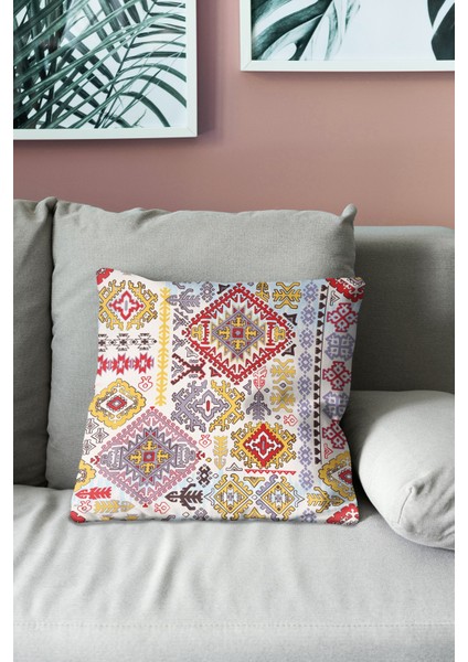 Çift Tarafı Baskılı Anatolia 10 Desenli Süet Kırlent Kılıfı modelleri