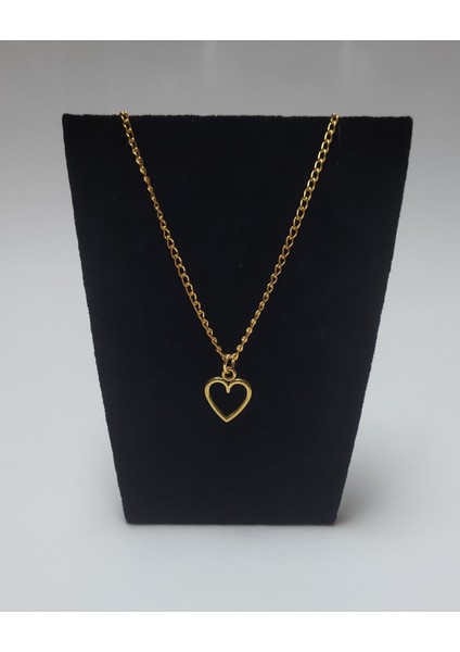 Zincirli Kolye Kalp Charm