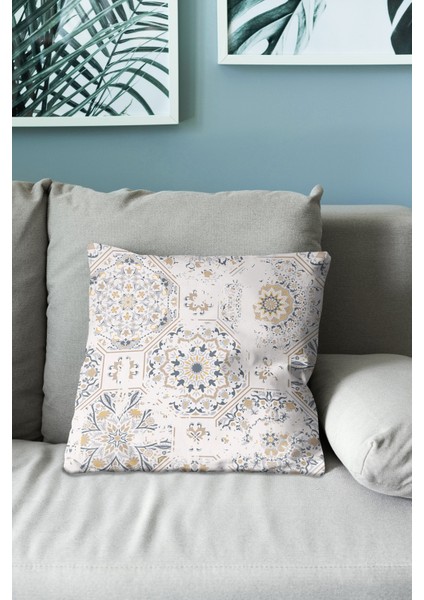 Çift Tarafı Baskılı Anatolia-5 Desenli Süet Kırlent Kılıfı modelleri