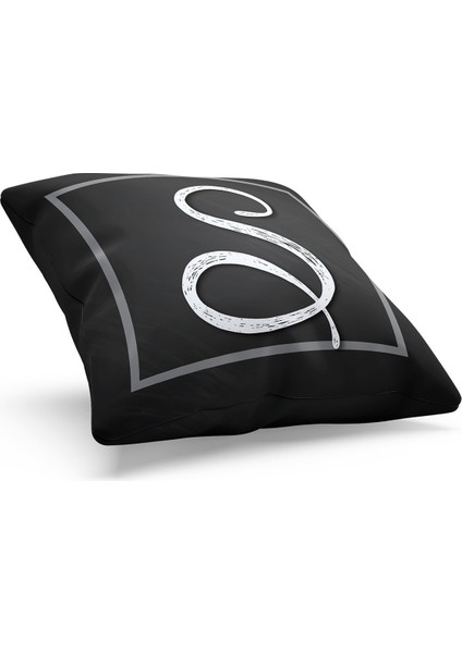 Çift Tarafı Baskılı S Harfi Desenli Süet Kırlent Kılıfı fiyatları