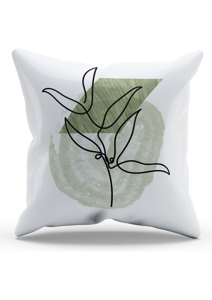 Çift Tarafı Baskılı Megu-4 Desenli Süet Kırlent Kılıfı