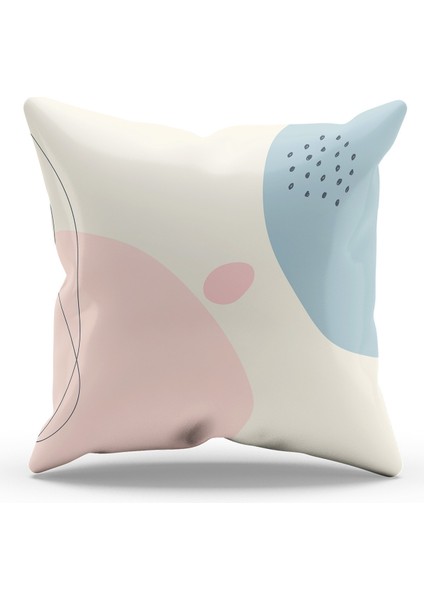 Çift Tarafı Baskılı Quiet-4 Desenli Süet Kırlent Kılıfı