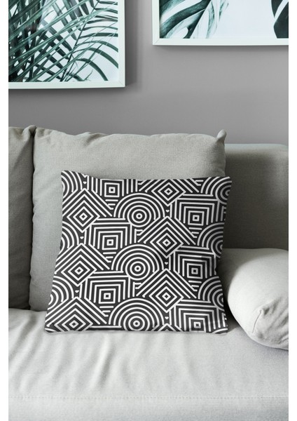 Çift Tarafı Baskılı Shape-2 Desenli Süet Kırlent Kılıfı modelleri