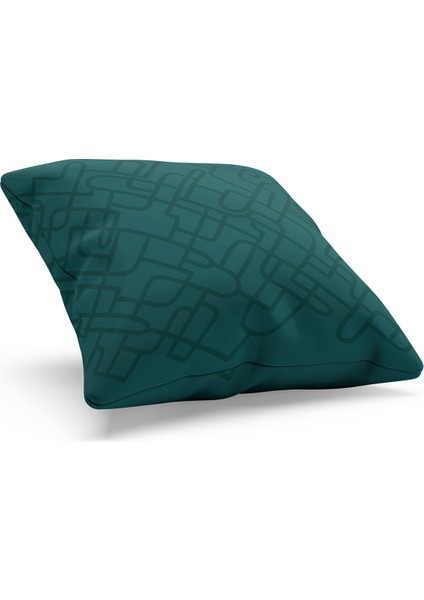 Çift Tarafı Baskılı Yeşil Trend Color Desenli Süet Kırlent Kılıfı fiyatları