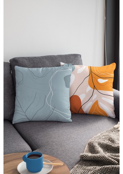 Çift Tarafı Baskılı Art Serisi-2 Desenli 4'lü Kombin Süet Kırlent Kılıfı - PLG151 fırsatları