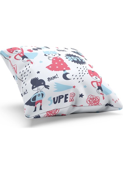 Çift Tarafı Baskılı Çocuk - 2 Desenli Süet Kırlent Kılıfı fiyatları
