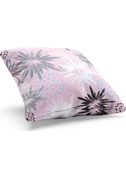 Çift Tarafı Baskılı Brush Flower-2 Desenli Süet Kırlent Kılıfı fiyatları