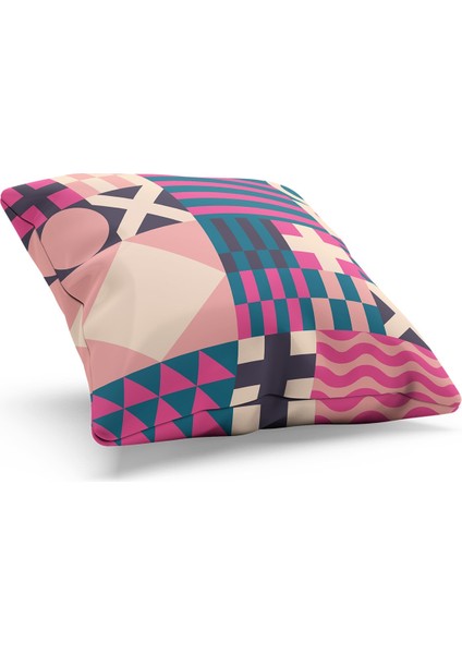 Çift Tarafı Baskılı Geometrik 2 Desenli Süet Kırlent Kılıfı fiyatları